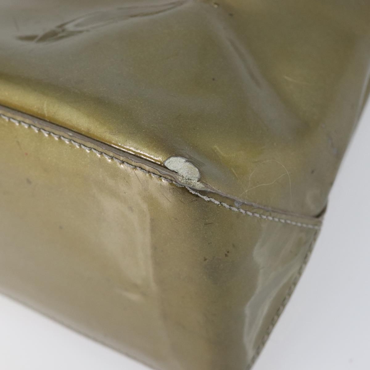 LOUIS VUITTON Monogram Vernis Wilshire PM Hand Bag Veil bronze LV Auth 202838