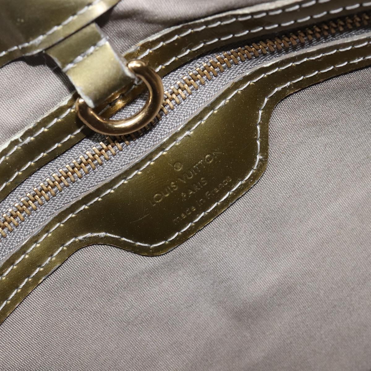 LOUIS VUITTON Monogram Vernis Wilshire PM Hand Bag Veil bronze LV Auth 202838