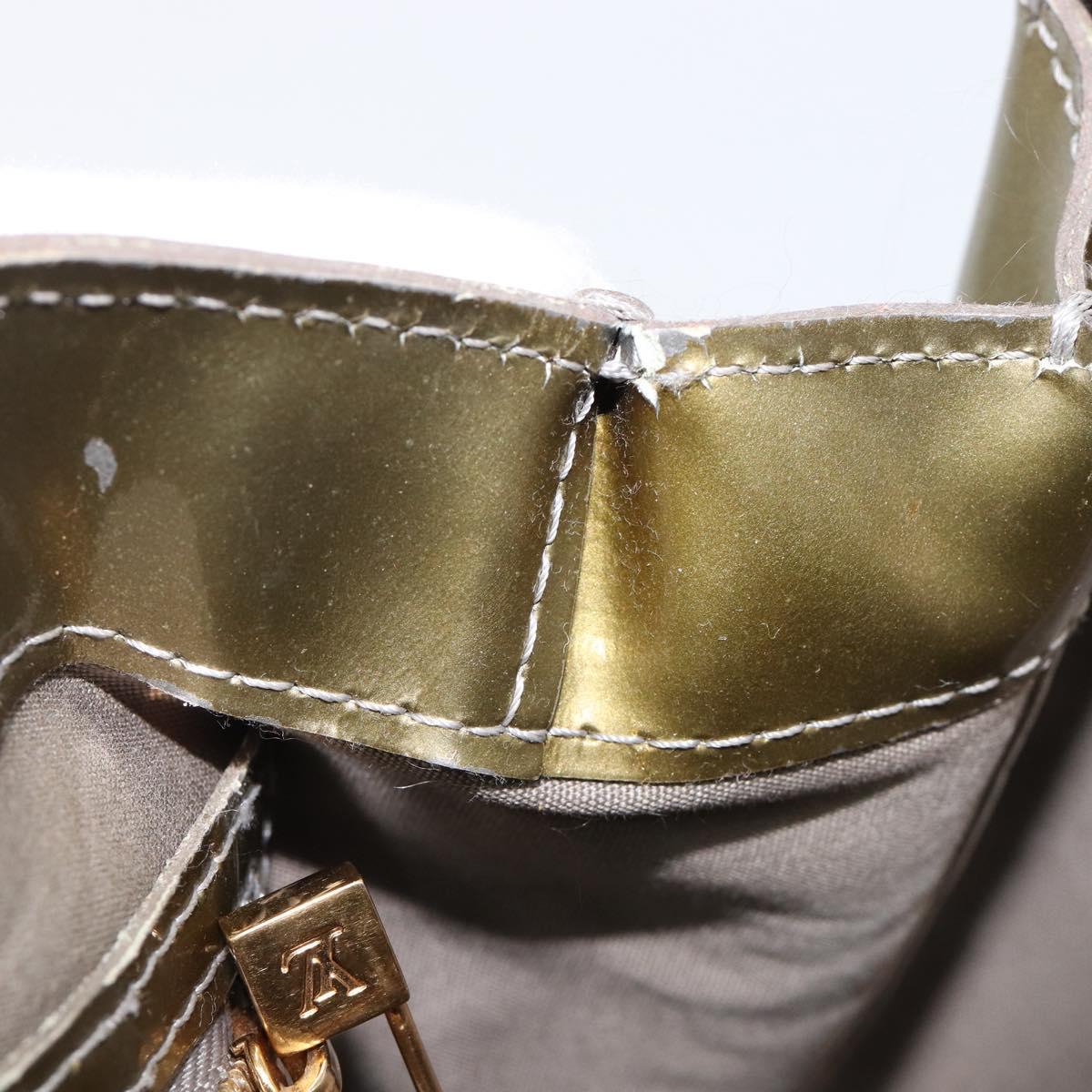 LOUIS VUITTON Monogram Vernis Wilshire PM Hand Bag Veil bronze LV Auth 202838