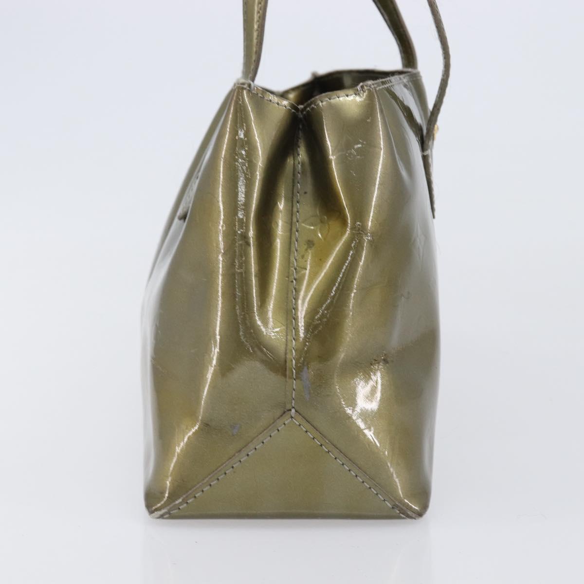 LOUIS VUITTON Monogram Vernis Wilshire PM Hand Bag Veil bronze LV Auth 202838