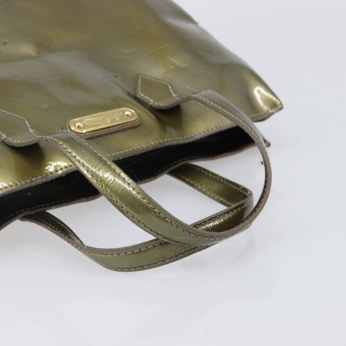 LOUIS VUITTON Monogram Vernis Wilshire PM Hand Bag Veil bronze LV Auth 202838