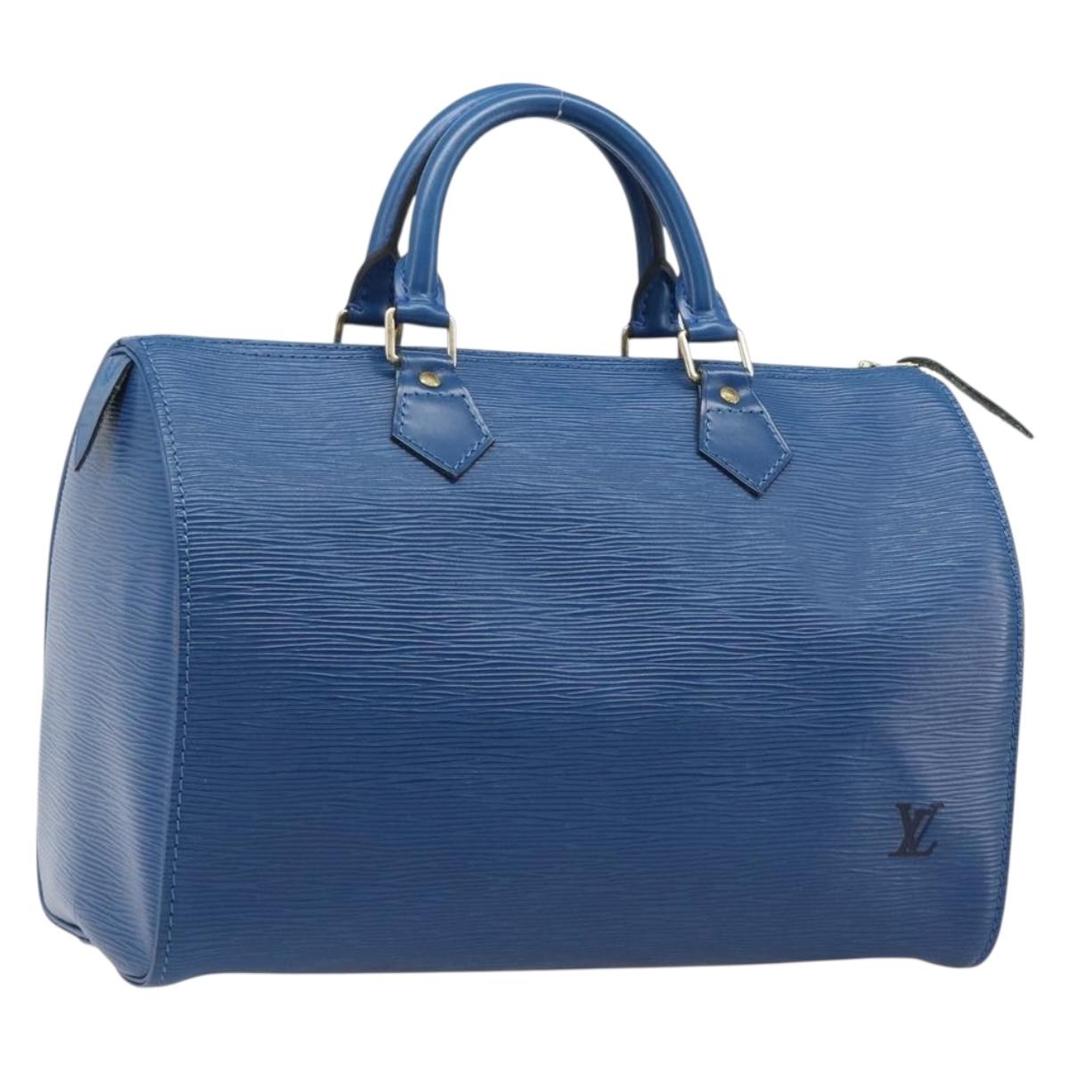 LOUIS VUITTON Epi Speedy 30 Hand Bag Toledo Blue M43005 LV Auth 202839V