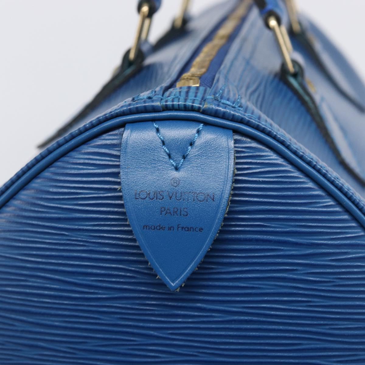 LOUIS VUITTON Epi Speedy 30 Hand Bag Toledo Blue M43005 LV Auth 202839V