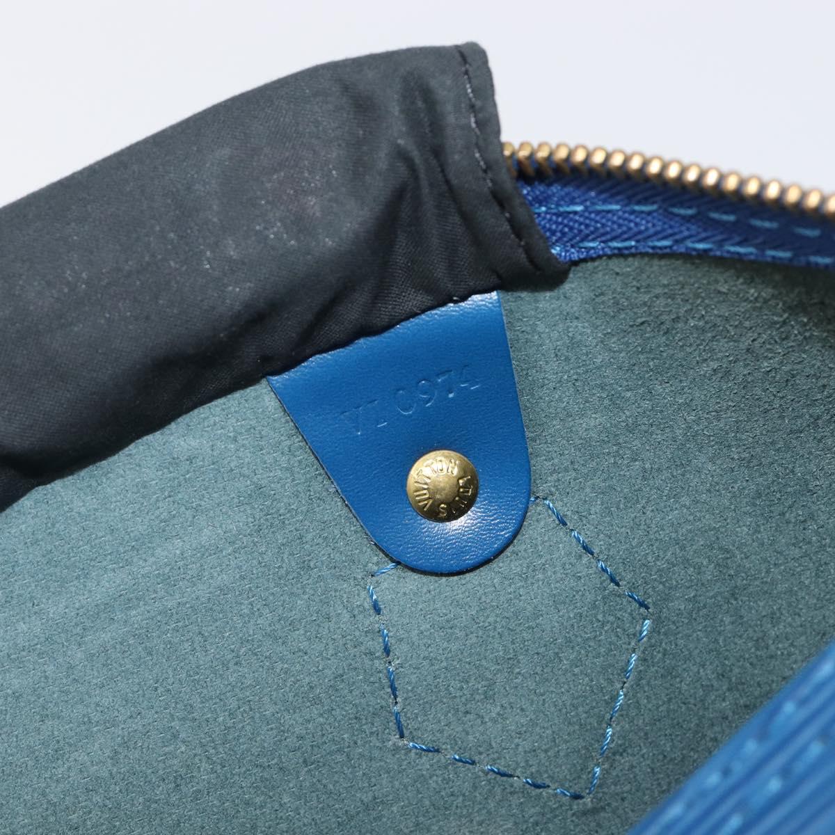 LOUIS VUITTON Epi Speedy 30 Hand Bag Toledo Blue M43005 LV Auth 202839V