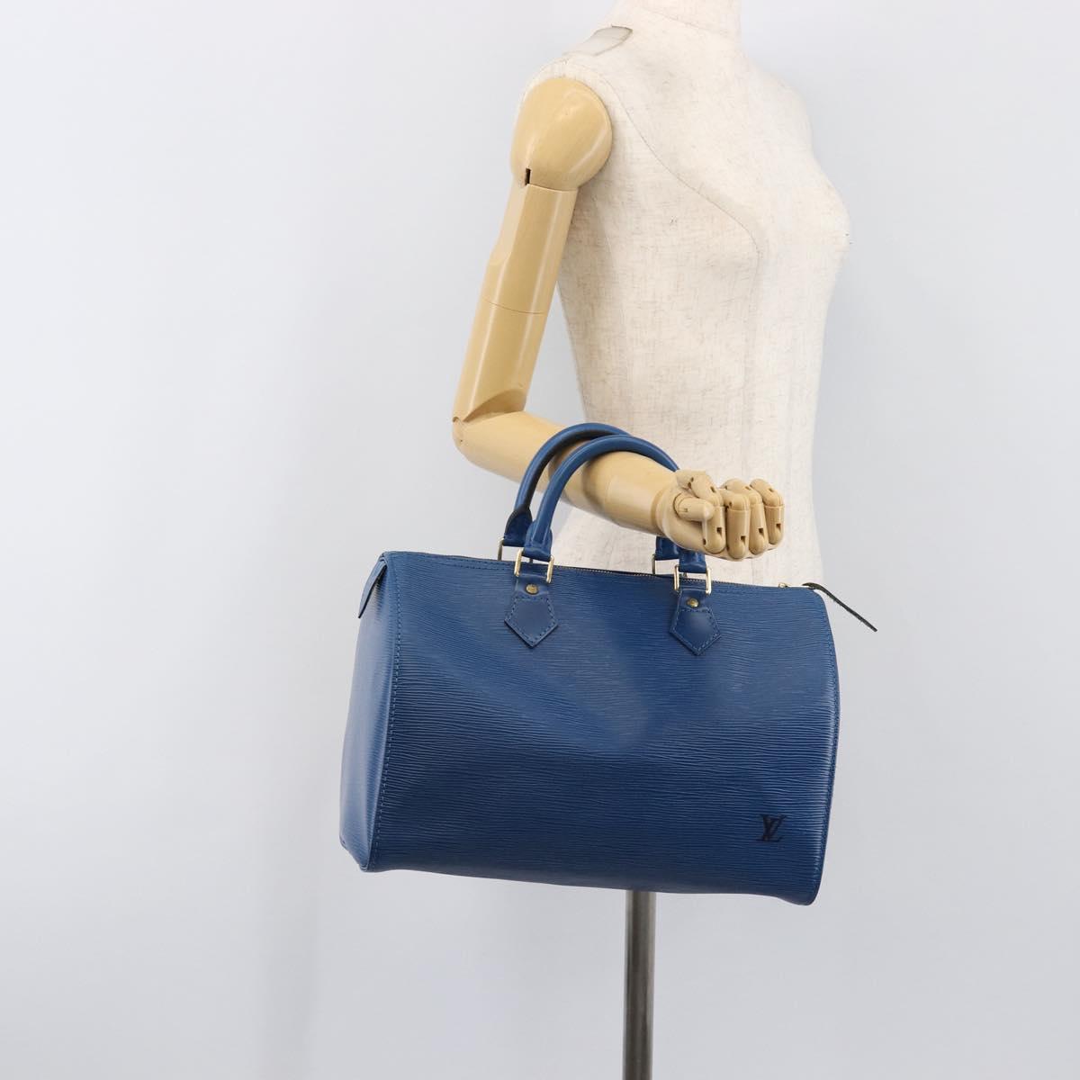 LOUIS VUITTON Epi Speedy 30 Hand Bag Toledo Blue M43005 LV Auth 202839V