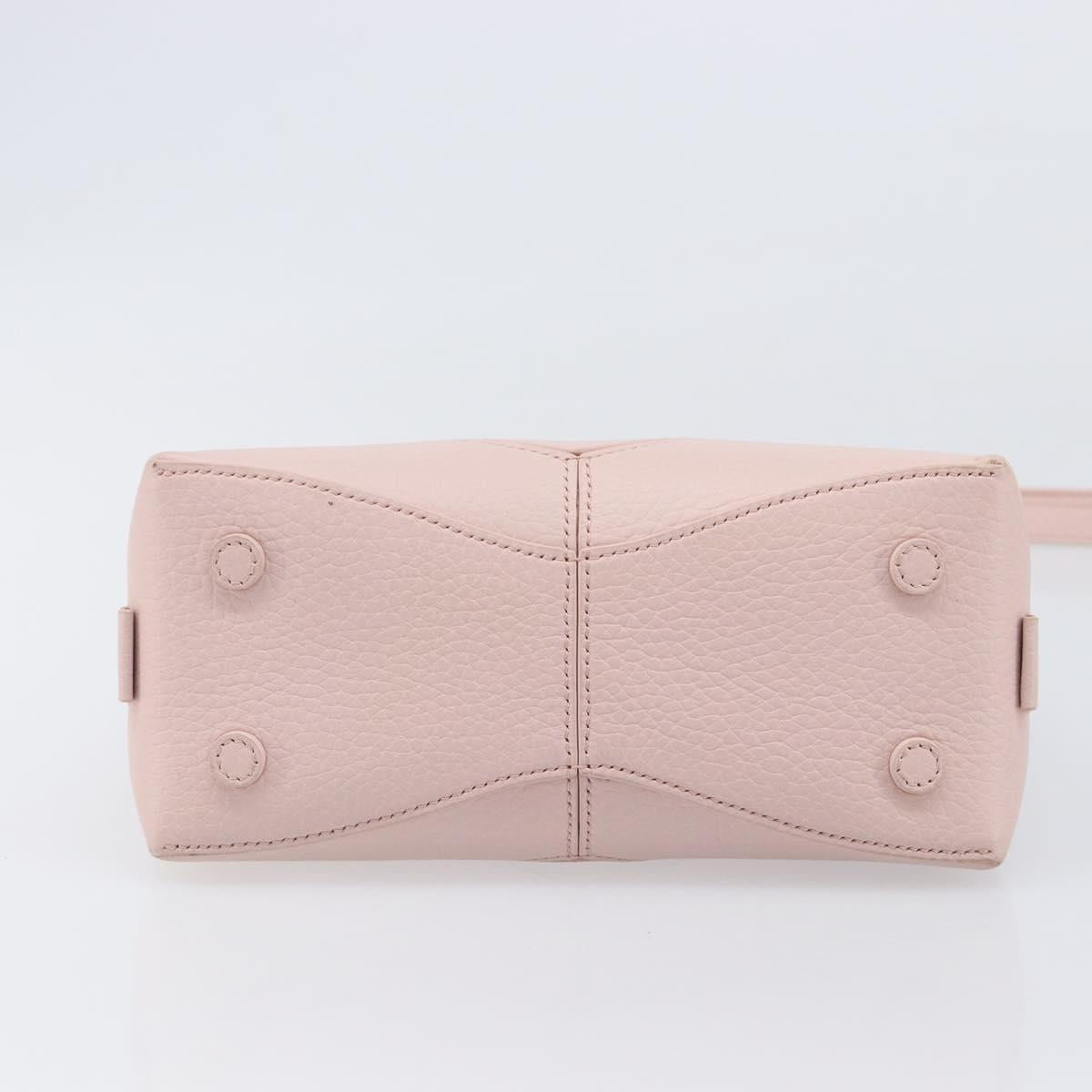 TIFFANY&Co. Return to Chain Shoulder Bag Leather 2way Pink Silver Auth 202840A
