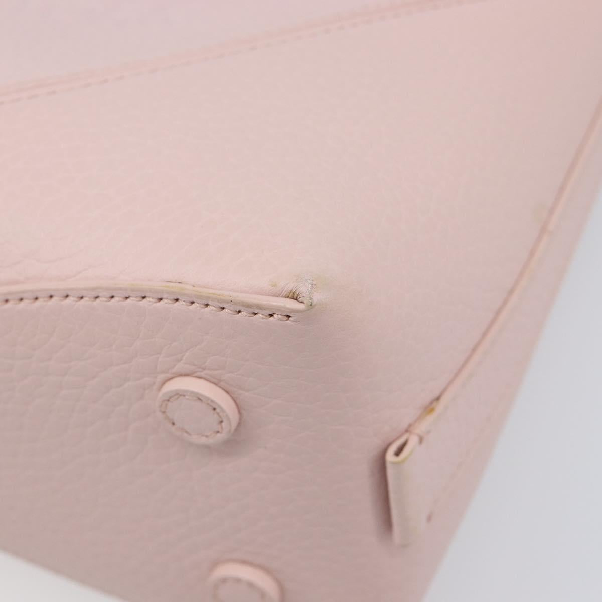 TIFFANY&Co. Return to Chain Shoulder Bag Leather 2way Pink Silver Auth 202840A