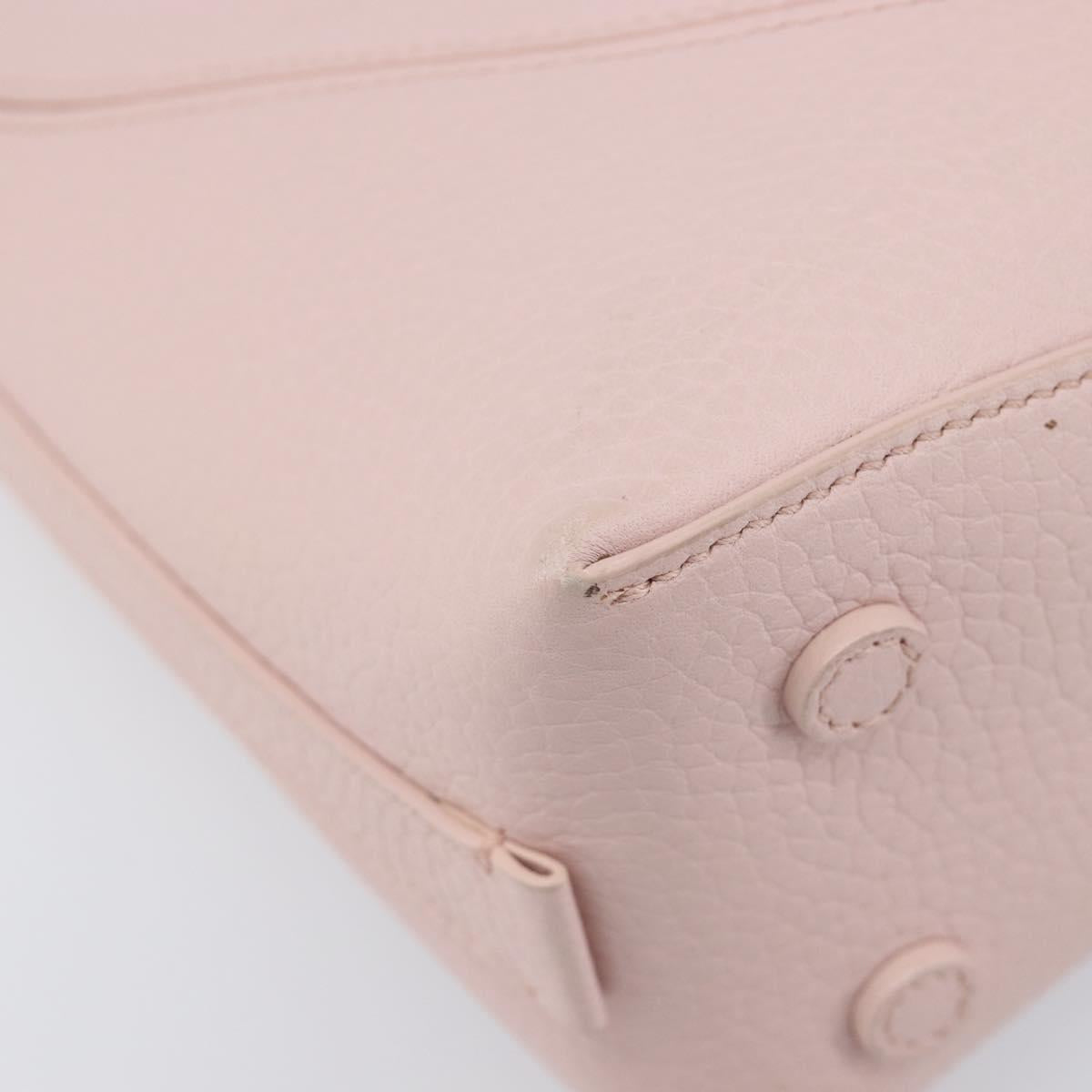 TIFFANY&Co. Return to Chain Shoulder Bag Leather 2way Pink Silver Auth 202840A
