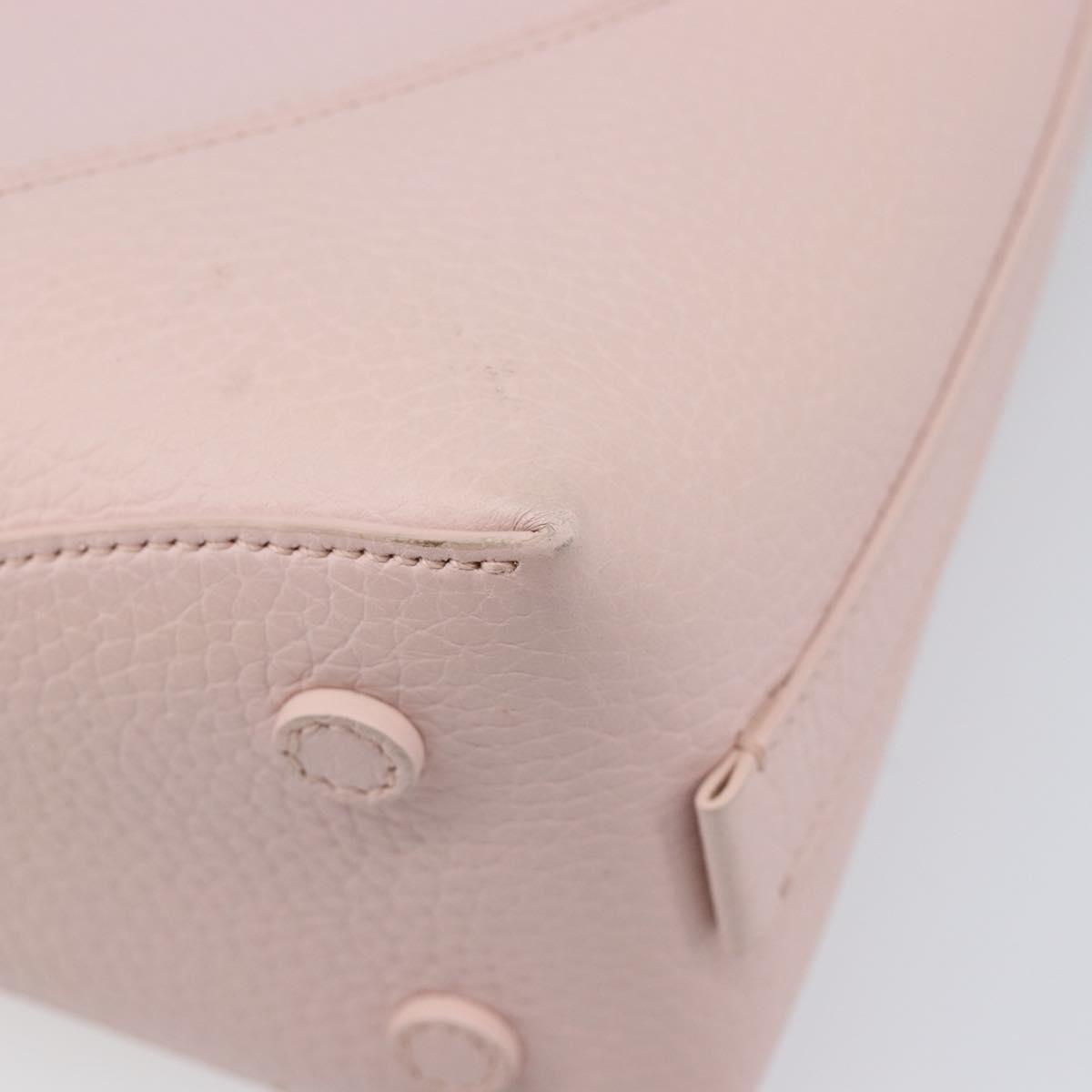TIFFANY&Co. Return to Chain Shoulder Bag Leather 2way Pink Silver Auth 202840A