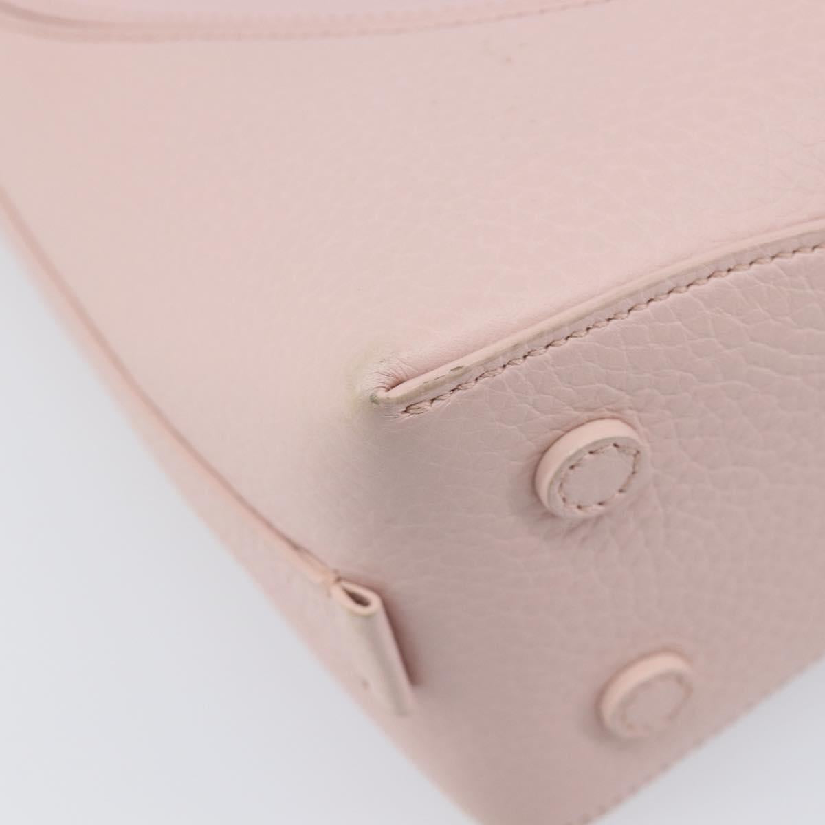 TIFFANY&Co. Return to Chain Shoulder Bag Leather 2way Pink Silver Auth 202840A
