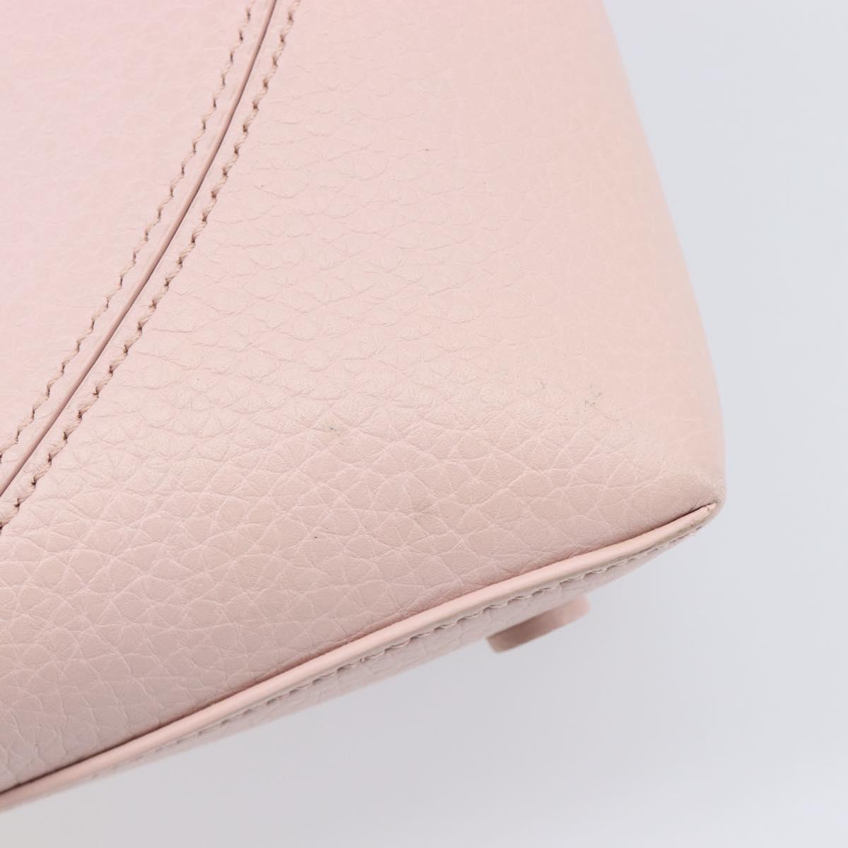 TIFFANY&Co. Return to Chain Shoulder Bag Leather 2way Pink Silver Auth 202840A