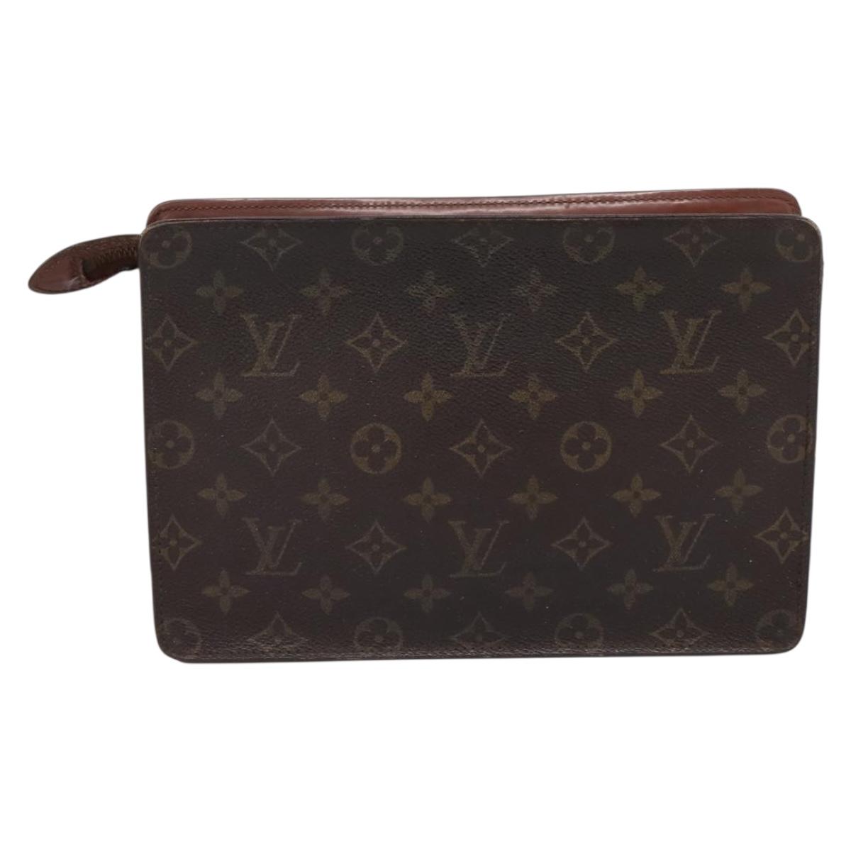 LOUIS VUITTON Monogram Pochette Homme Clutch Bag M51795 LV Auth 202842