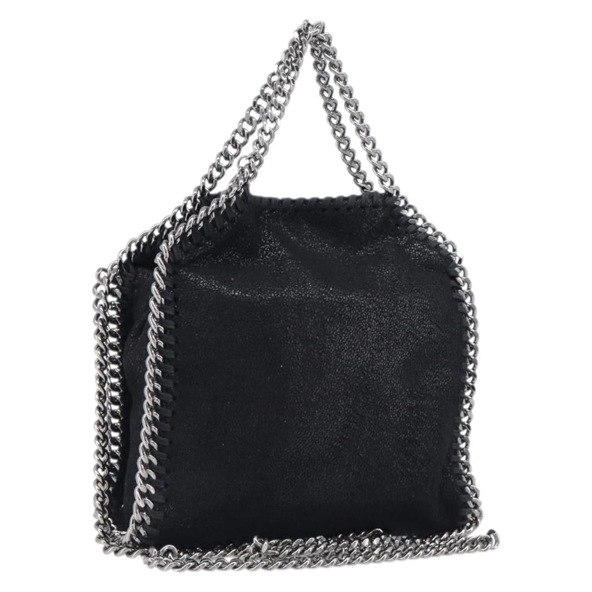 Stella MacCartney Falabella Tiny Chain Shoulder Bag 2way Black Auth 202845A