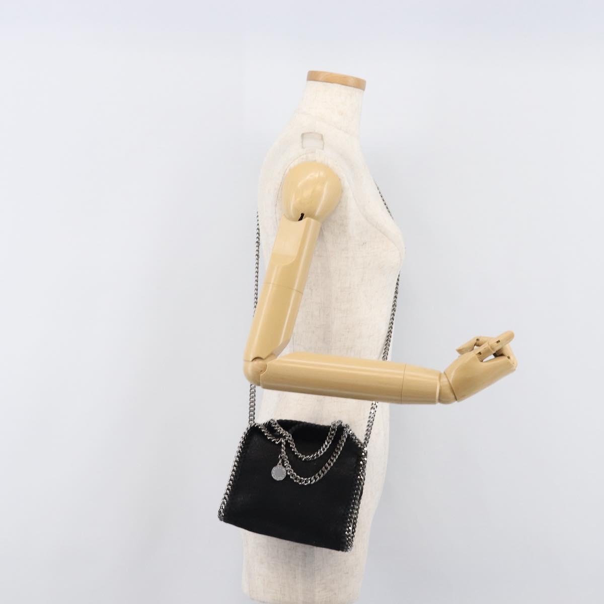 Stella MacCartney Falabella Tiny Chain Shoulder Bag 2way Black Auth 202845A
