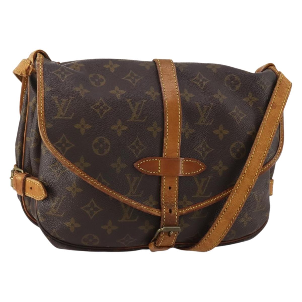 LOUIS VUITTON Monogram Saumur 30 Shoulder Bag M42256 LV Auth 202848