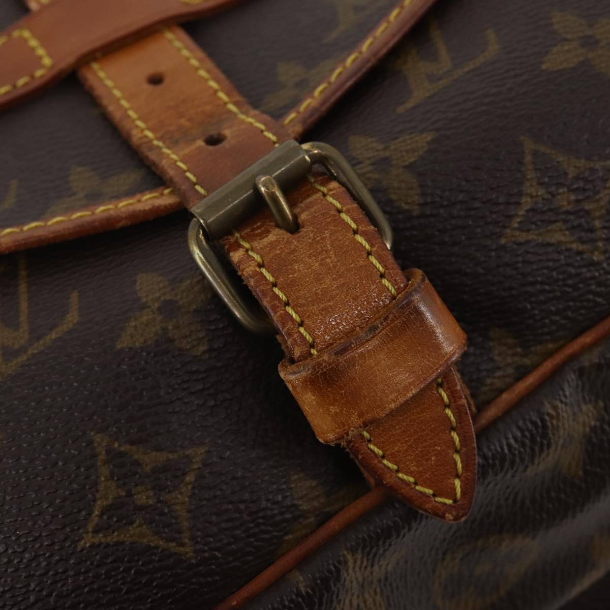 LOUIS VUITTON Monogram Saumur 30 Shoulder Bag M42256 LV Auth 202848