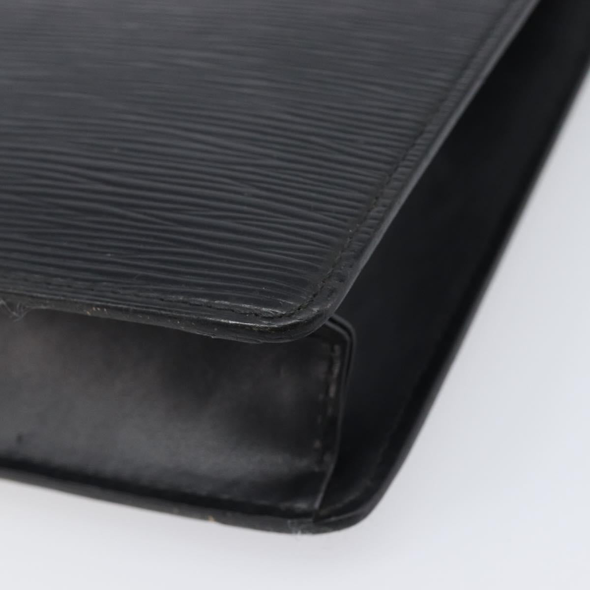 LOUIS VUITTON Epi Pochette Homme Clutch Bag Black M52522 LV Auth 202850
