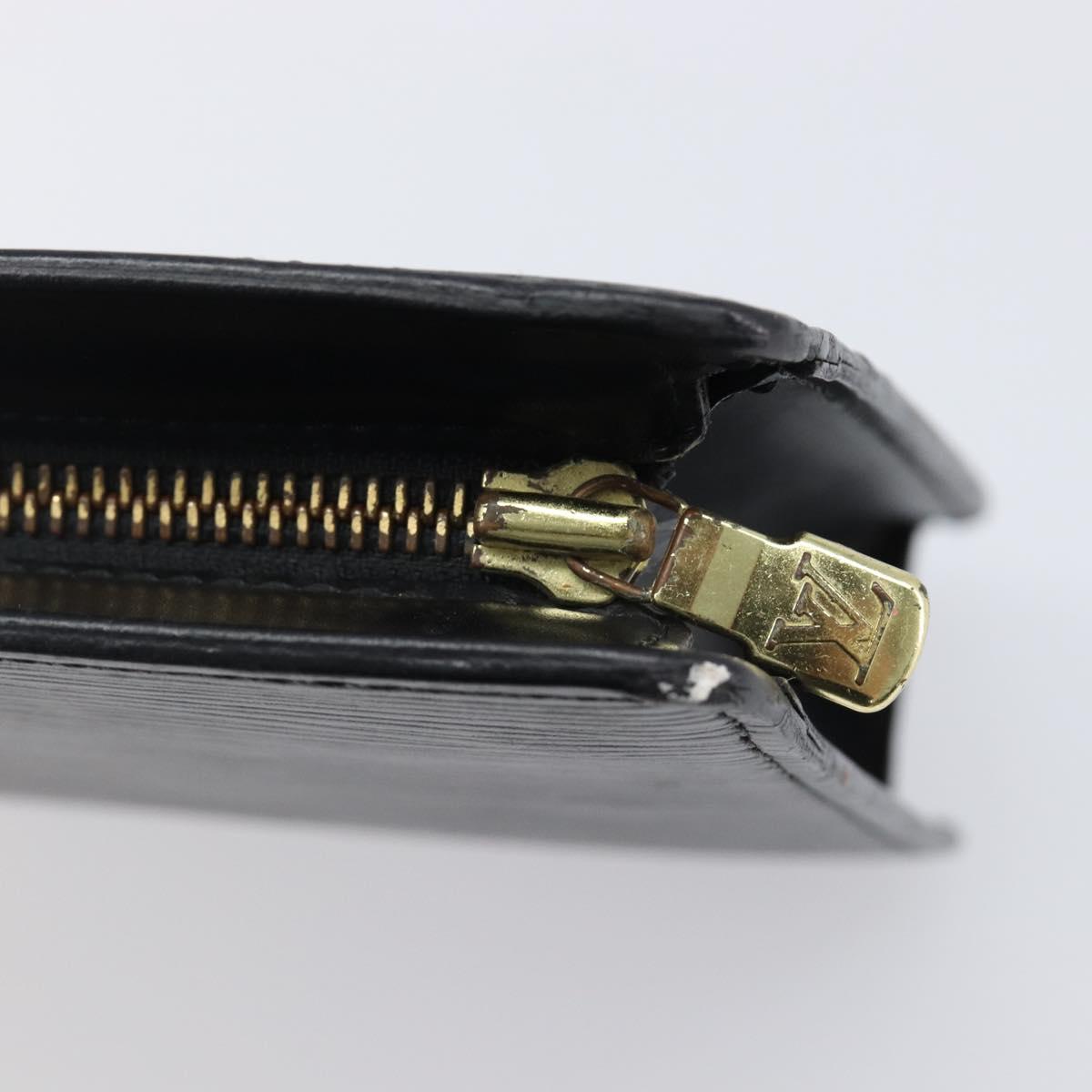 LOUIS VUITTON Epi Pochette Homme Clutch Bag Black M52522 LV Auth 202850