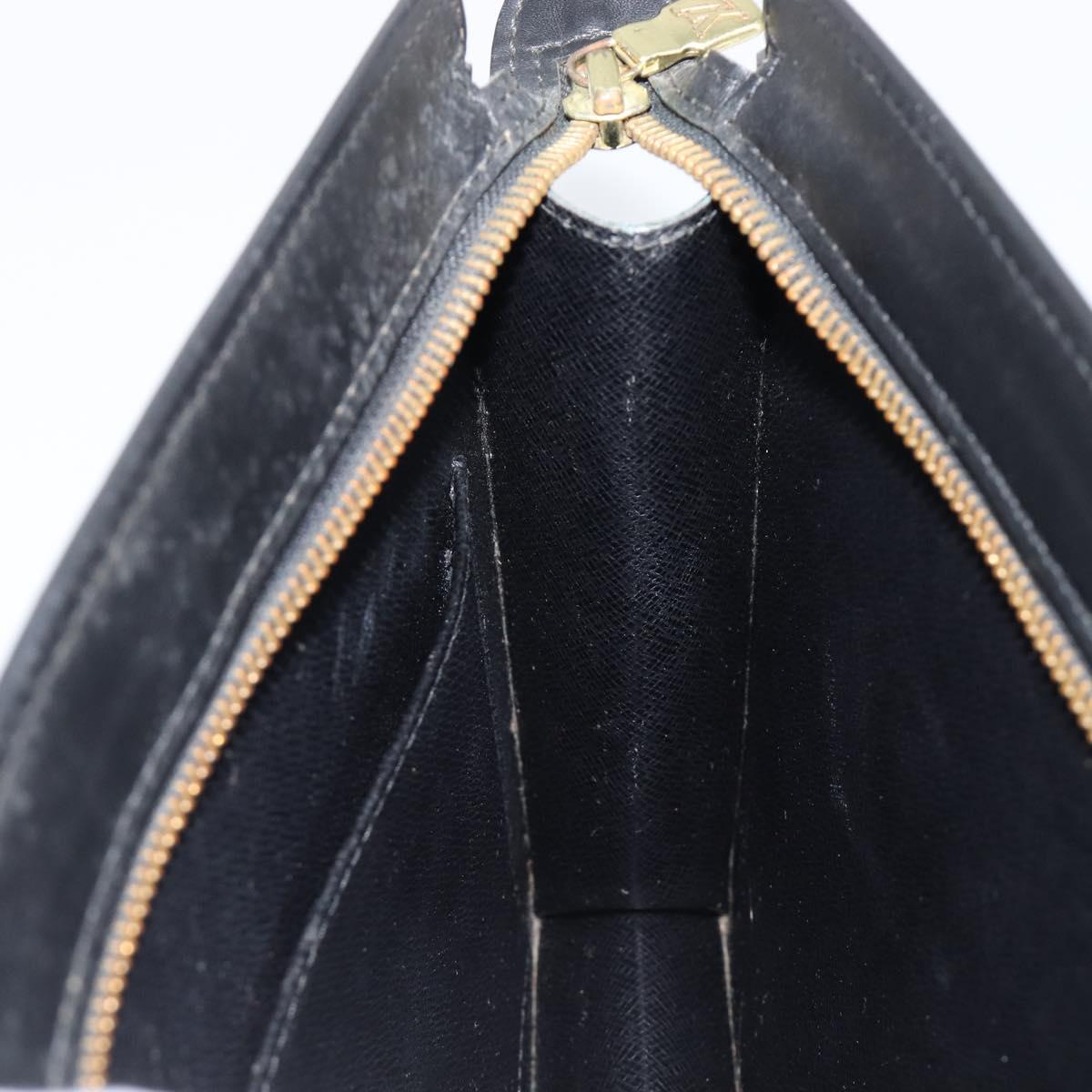 LOUIS VUITTON Epi Pochette Homme Clutch Bag Black M52522 LV Auth 202850