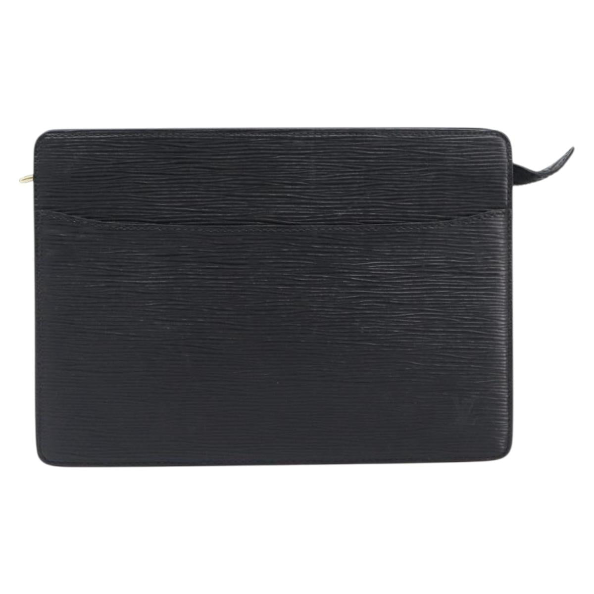 LOUIS VUITTON Epi Pochette Homme Clutch Bag Black M52522 LV Auth 202850