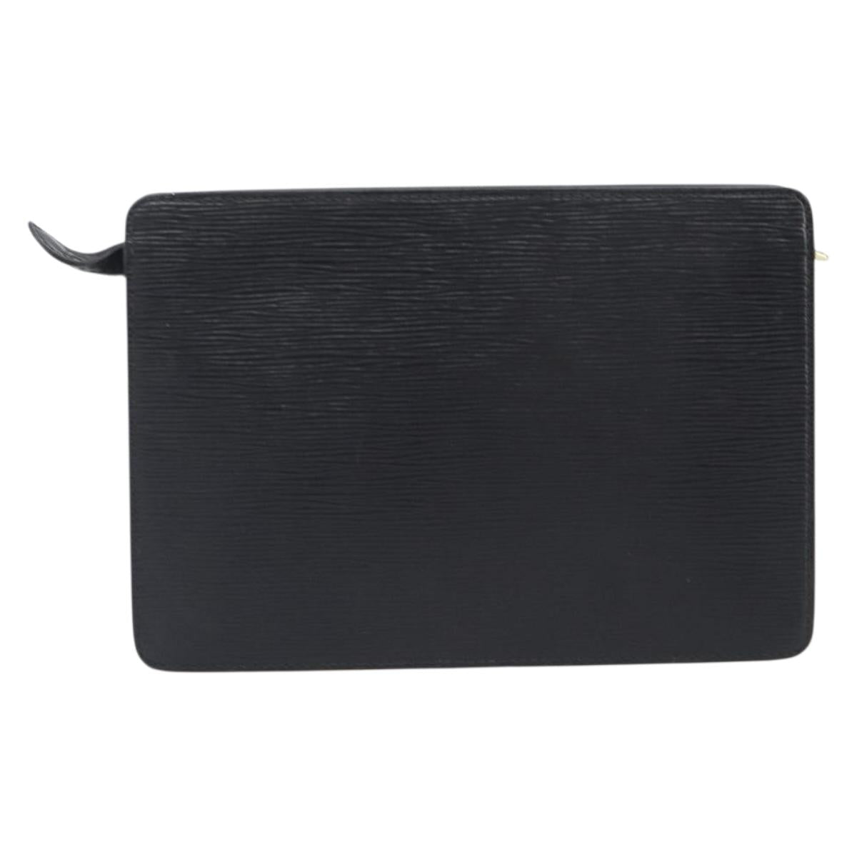 LOUIS VUITTON Epi Pochette Homme Clutch Bag Black M52522 LV Auth 202850
