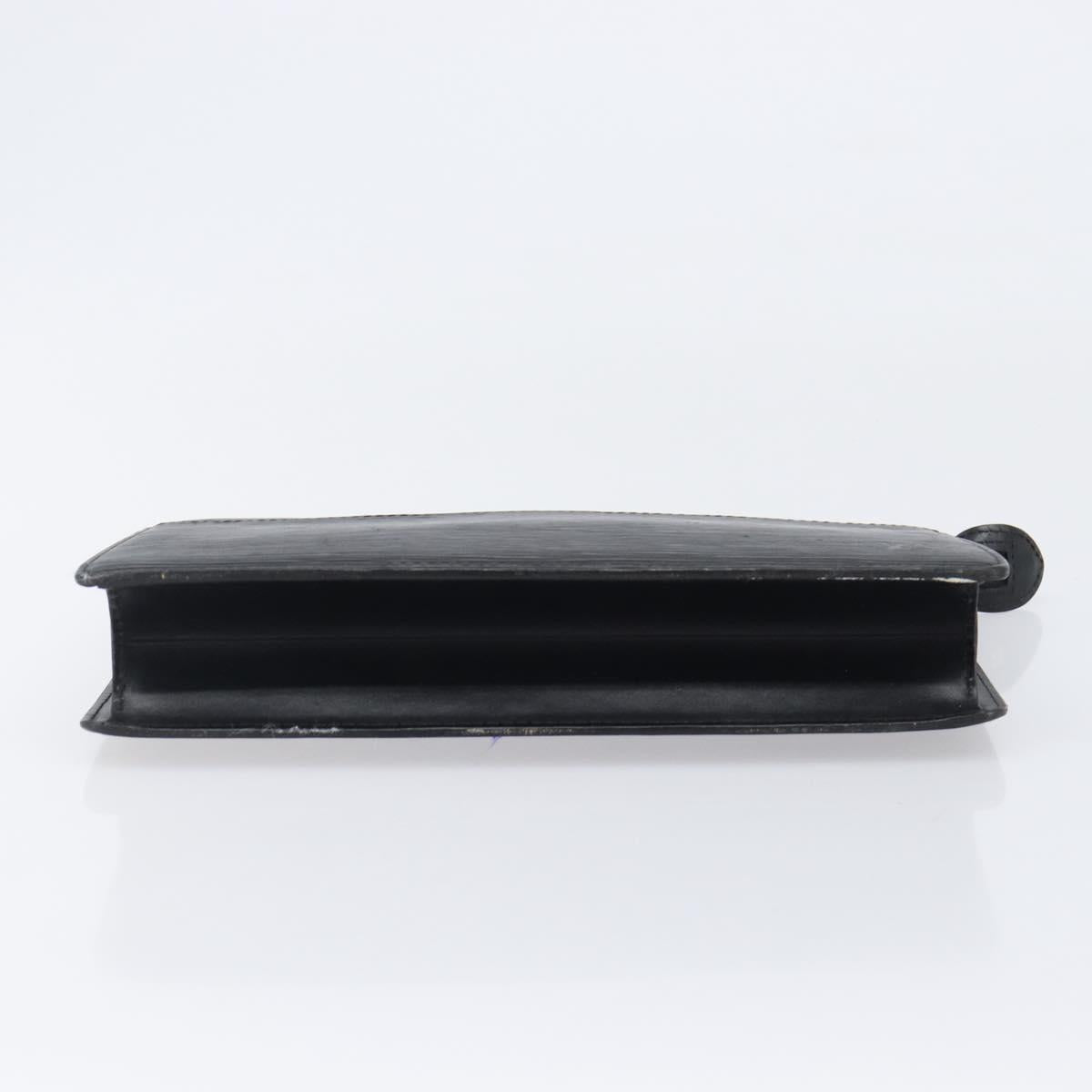 LOUIS VUITTON Epi Pochette Homme Clutch Bag Black M52522 LV Auth 202850