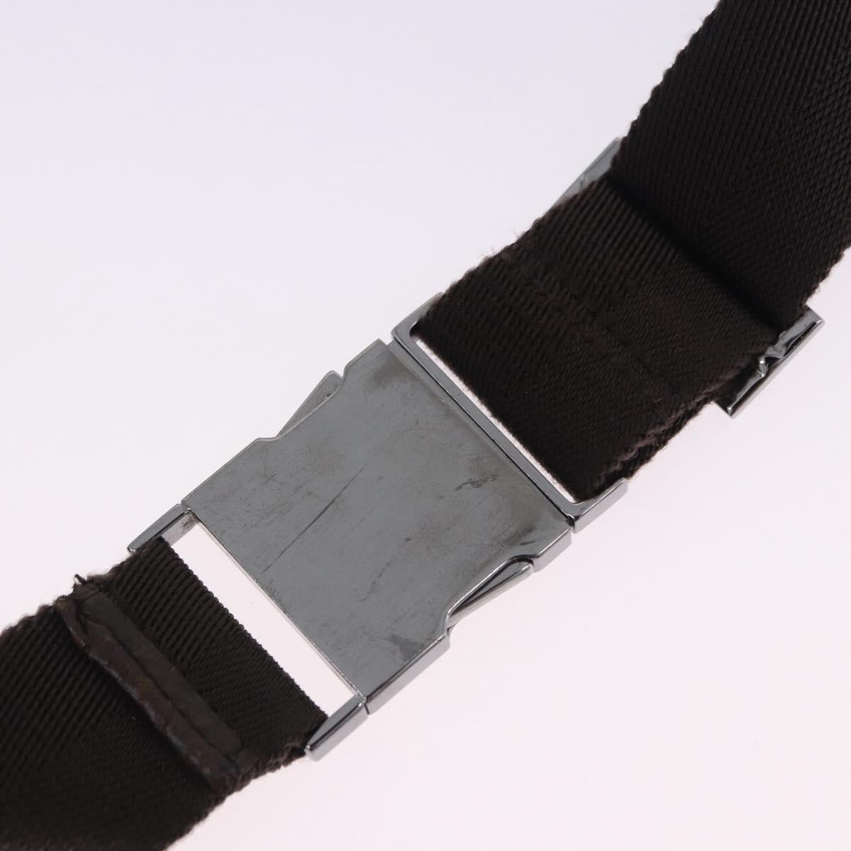 GUCCI GG Canvas Waist Bag Beige Silver 131236 Auth 202852