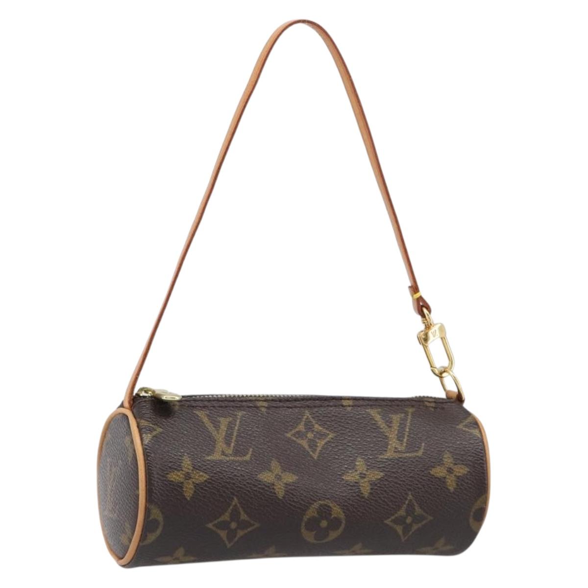 LOUIS VUITTON Monogram Papillon Pouch LV Auth 202862