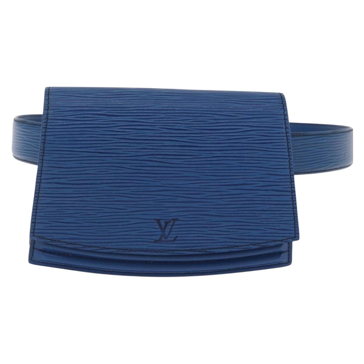 LOUIS VUITTON Epi Ceinture Tilsitt Pochette Waist Bag Blue M52605 Auth 202866A