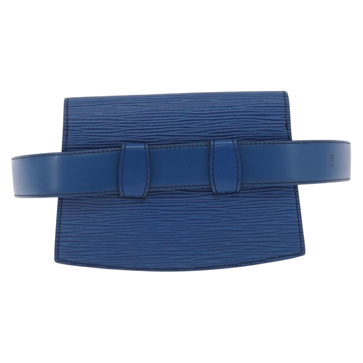 LOUIS VUITTON Epi Ceinture Tilsitt Pochette Waist Bag Blue M52605 Auth 202866A