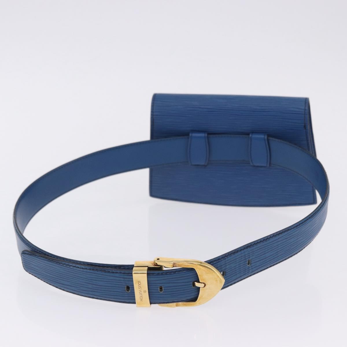 LOUIS VUITTON Epi Ceinture Tilsitt Pochette Waist Bag Blue M52605 Auth 202866A