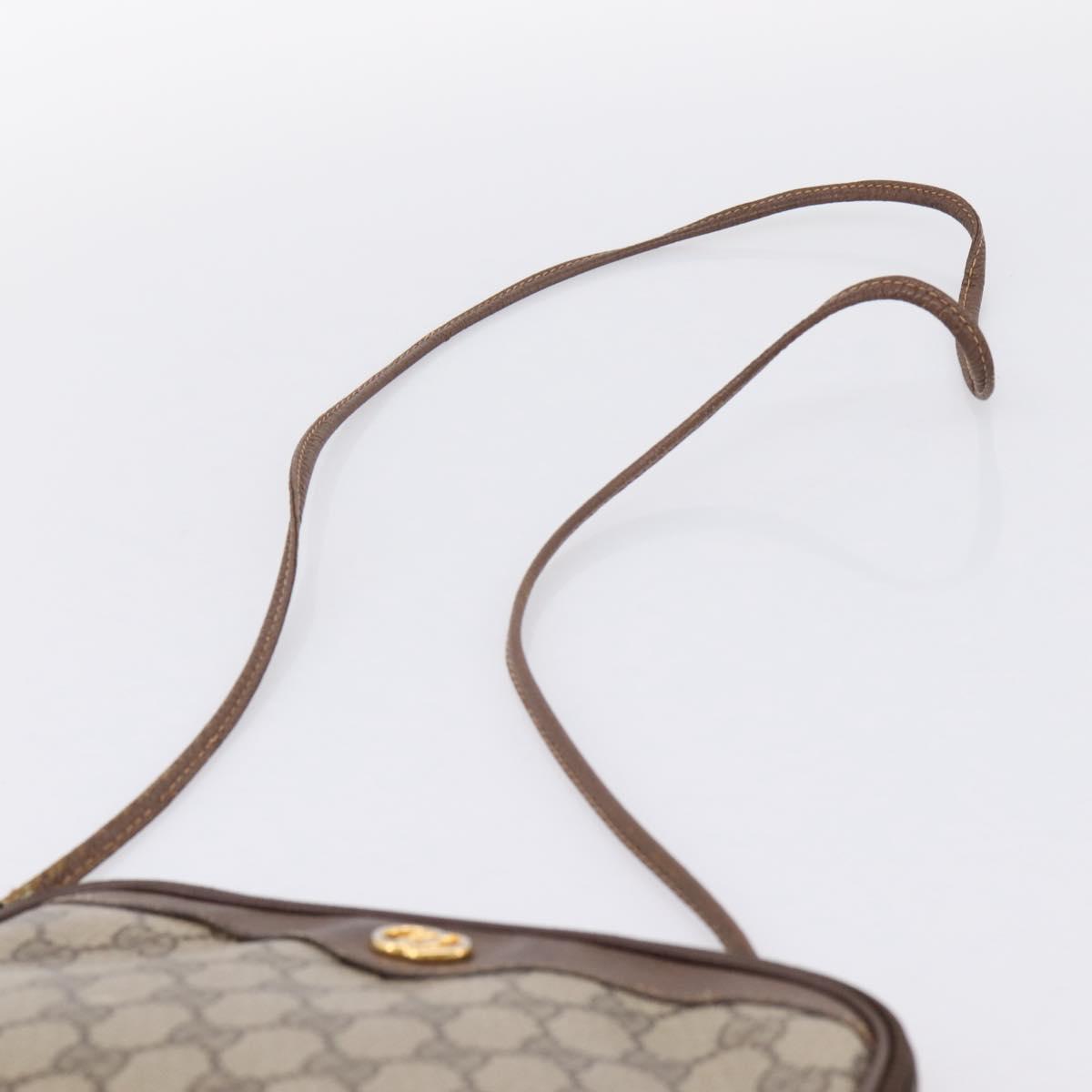 GUCCI GG Supreme Shoulder Bag PVC Beige Gold 97 02 068 Auth 202878