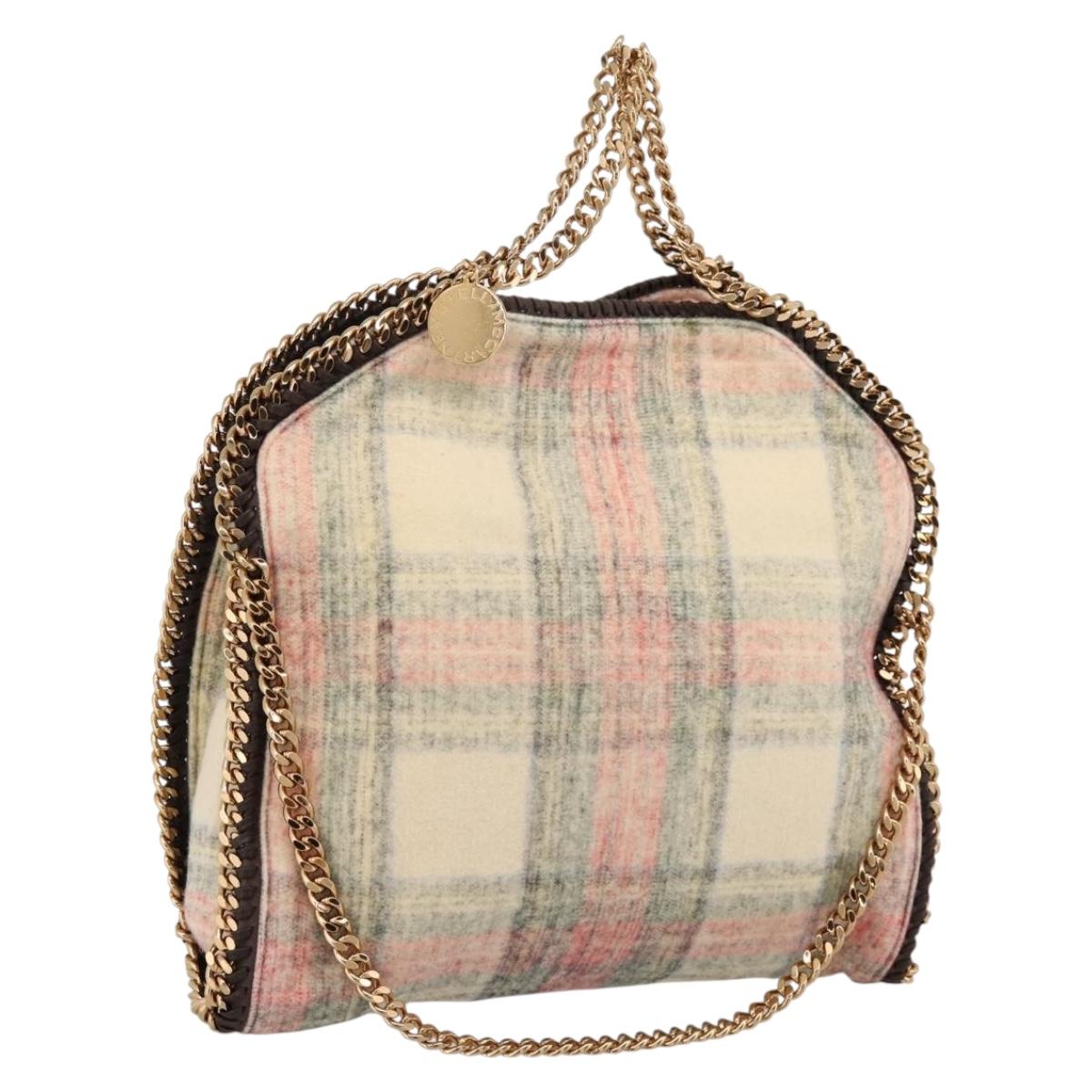 Stella MacCartney Chain Falabella Foldover Bag Wool 2way Multicolor Auth 202891A