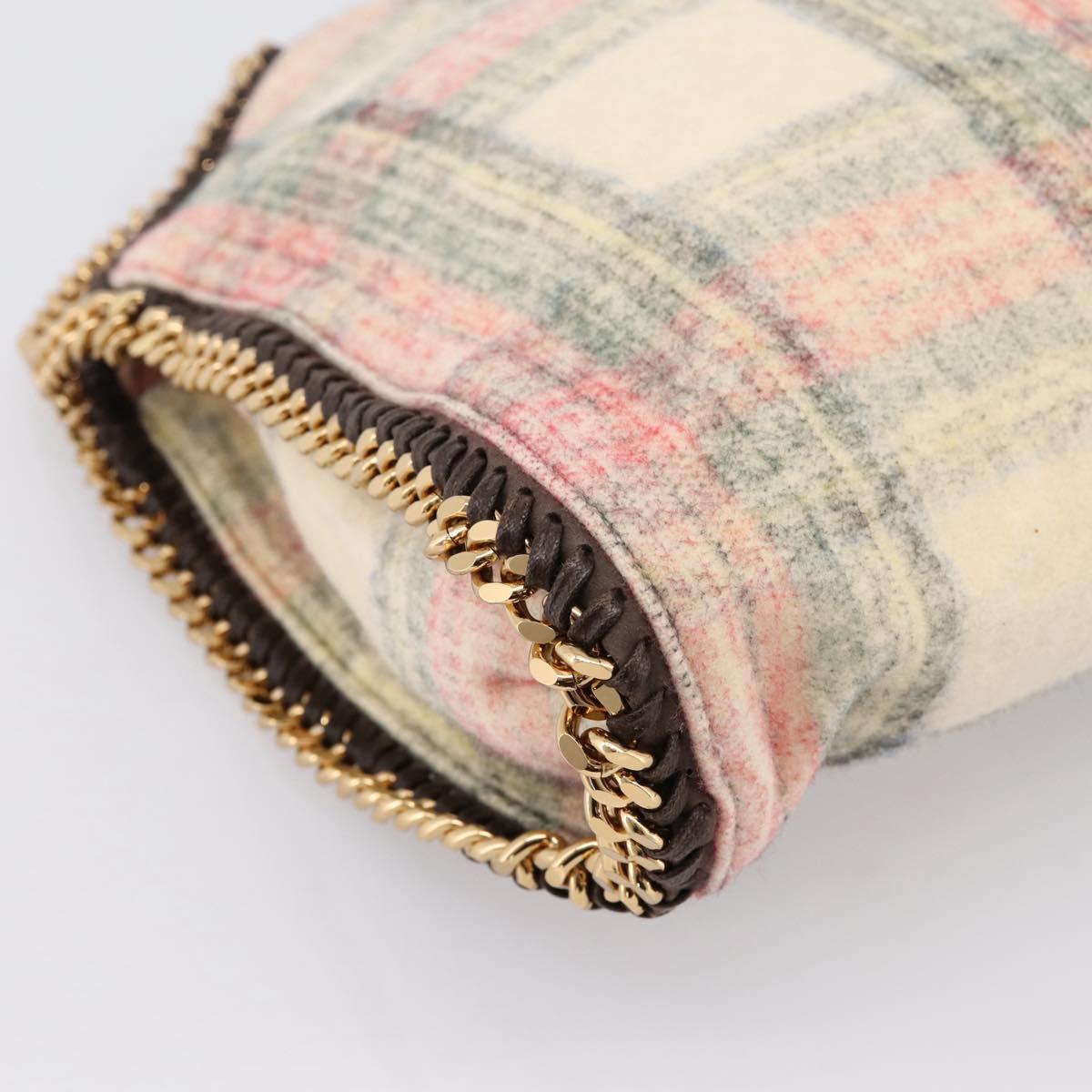 Stella MacCartney Chain Falabella Foldover Bag Wool 2way Multicolor Auth 202891A