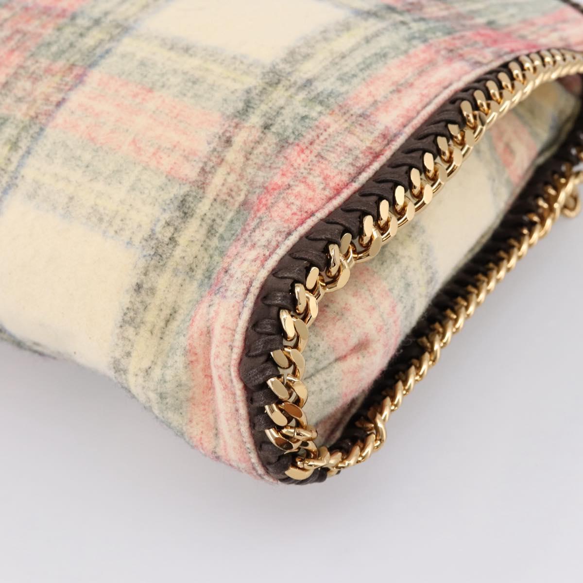 Stella MacCartney Chain Falabella Foldover Bag Wool 2way Multicolor Auth 202891A