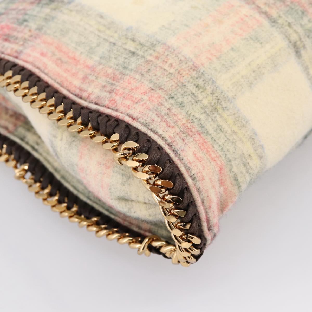 Stella MacCartney Chain Falabella Foldover Bag Wool 2way Multicolor Auth 202891A