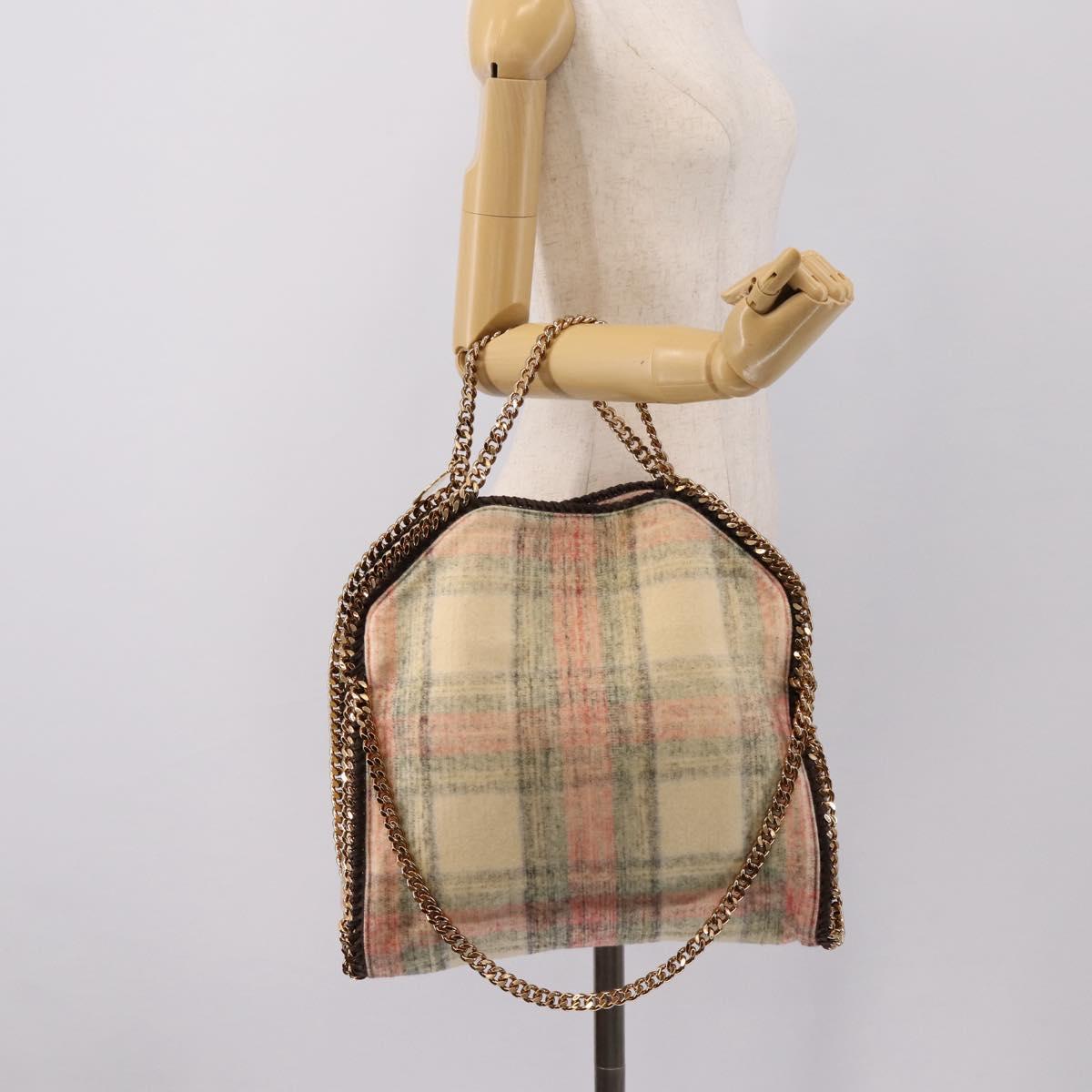 Stella MacCartney Chain Falabella Foldover Bag Wool 2way Multicolor Auth 202891A
