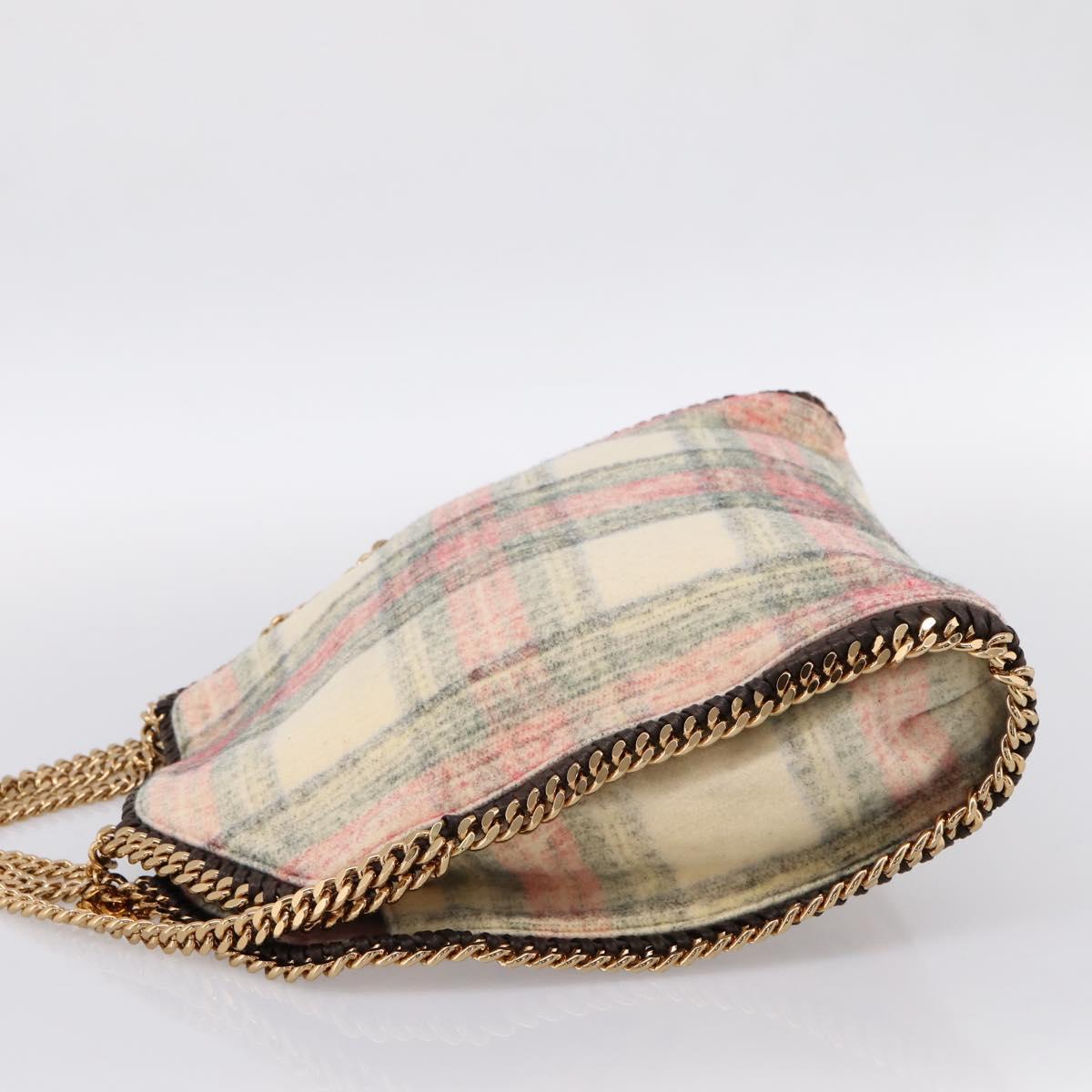 Stella MacCartney Chain Falabella Foldover Bag Wool 2way Multicolor Auth 202891A