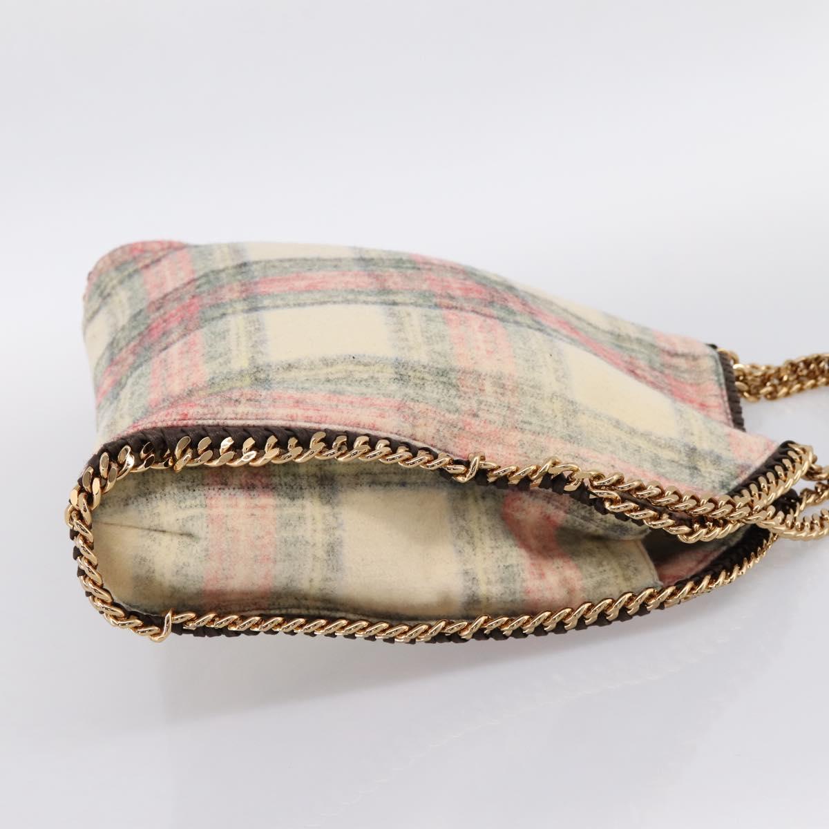 Stella MacCartney Chain Falabella Foldover Bag Wool 2way Multicolor Auth 202891A