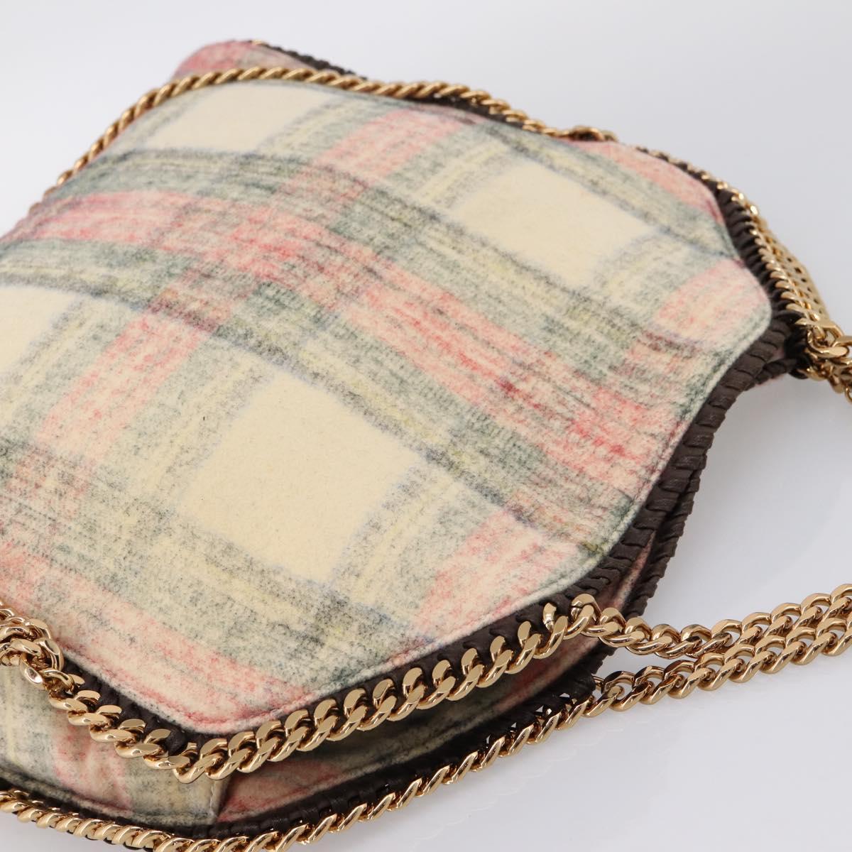 Stella MacCartney Chain Falabella Foldover Bag Wool 2way Multicolor Auth 202891A