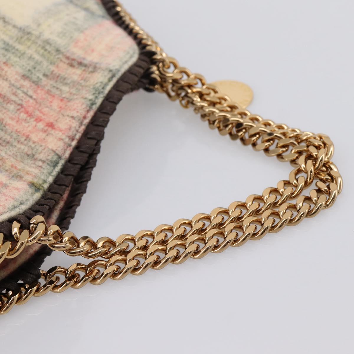 Stella MacCartney Chain Falabella Foldover Bag Wool 2way Multicolor Auth 202891A