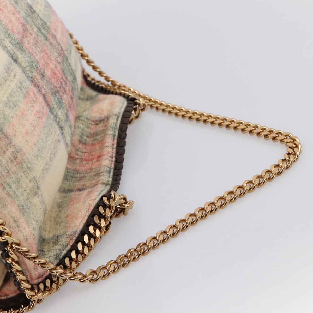 Stella MacCartney Chain Falabella Foldover Bag Wool 2way Multicolor Auth 202891A