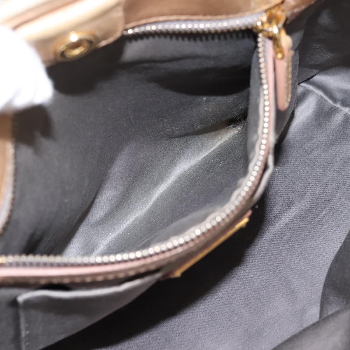 Miu Miu Hand Bag Vitellolux 2way Beige Gold Auth 202892V