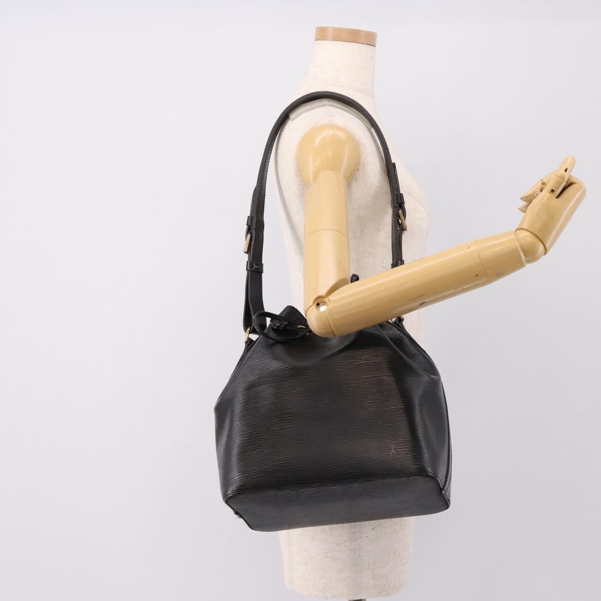 LOUIS VUITTON Epi Petit Noe Shoulder Bag Black M44102 LV Auth 202906A
