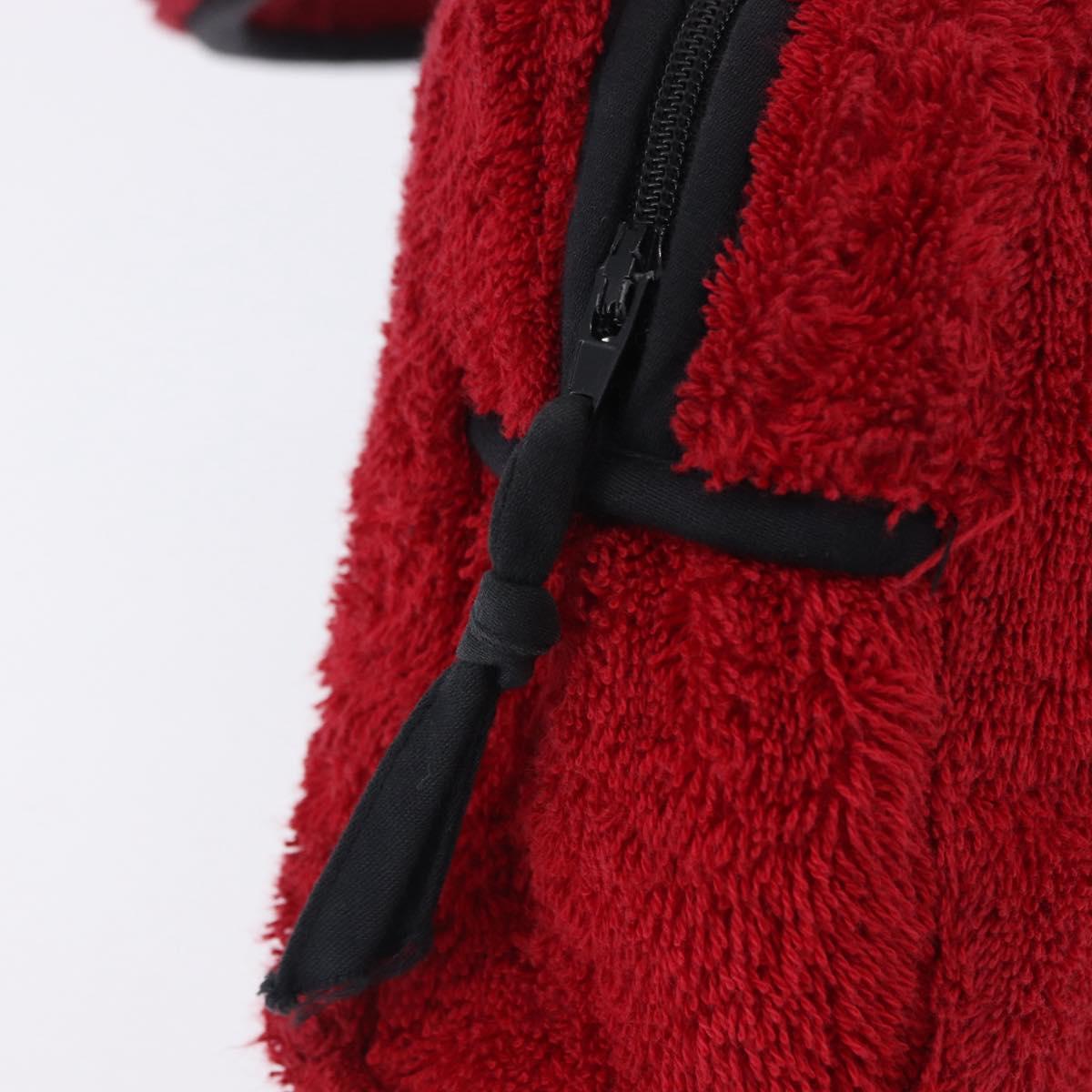 Christian Dior Hand Bag Pile Red Auth 202913