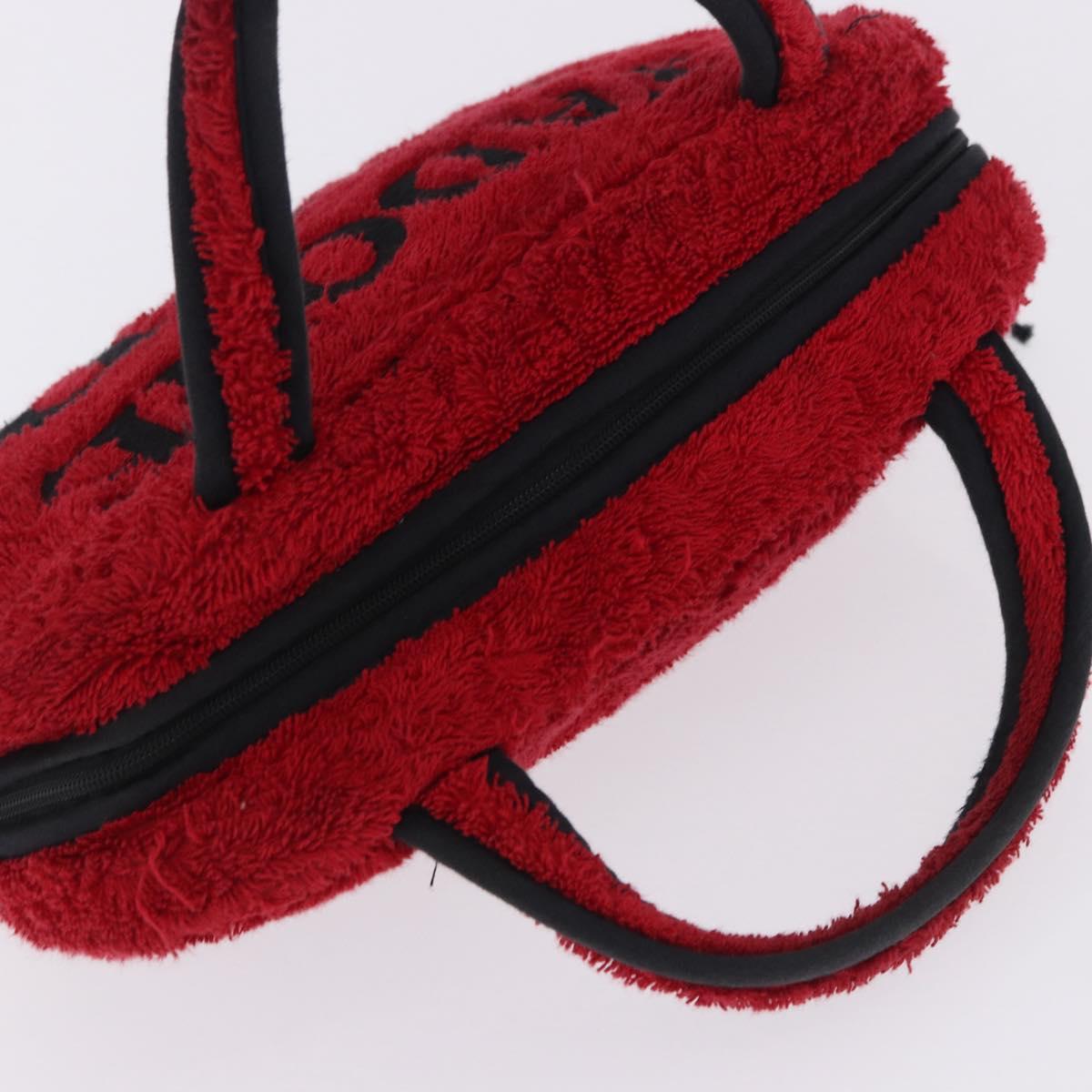 Christian Dior Hand Bag Pile Red Auth 202913