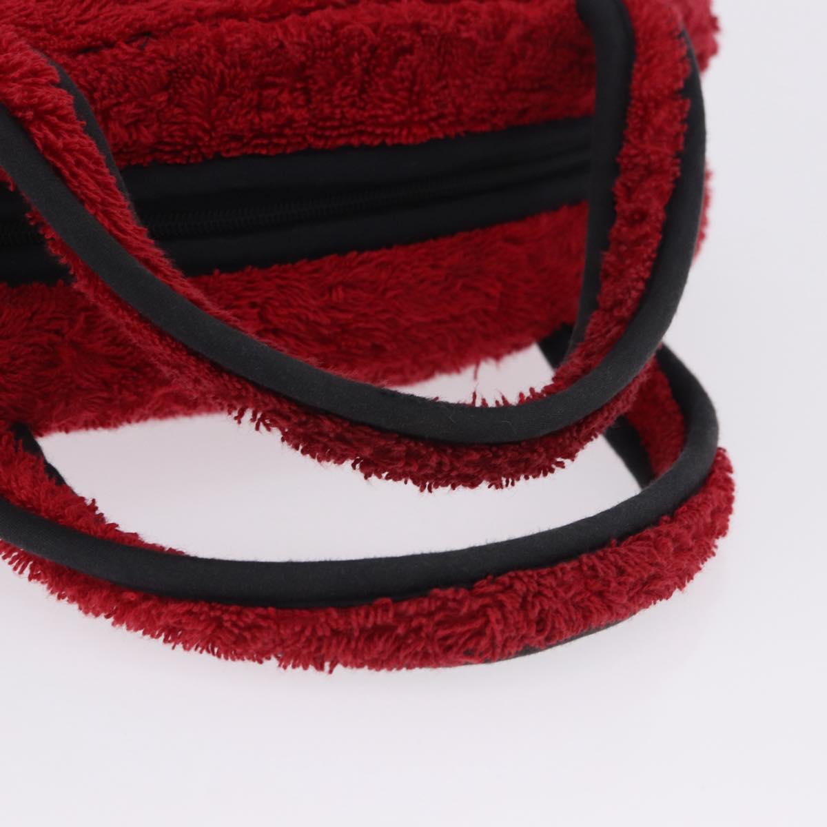 Christian Dior Hand Bag Pile Red Auth 202913