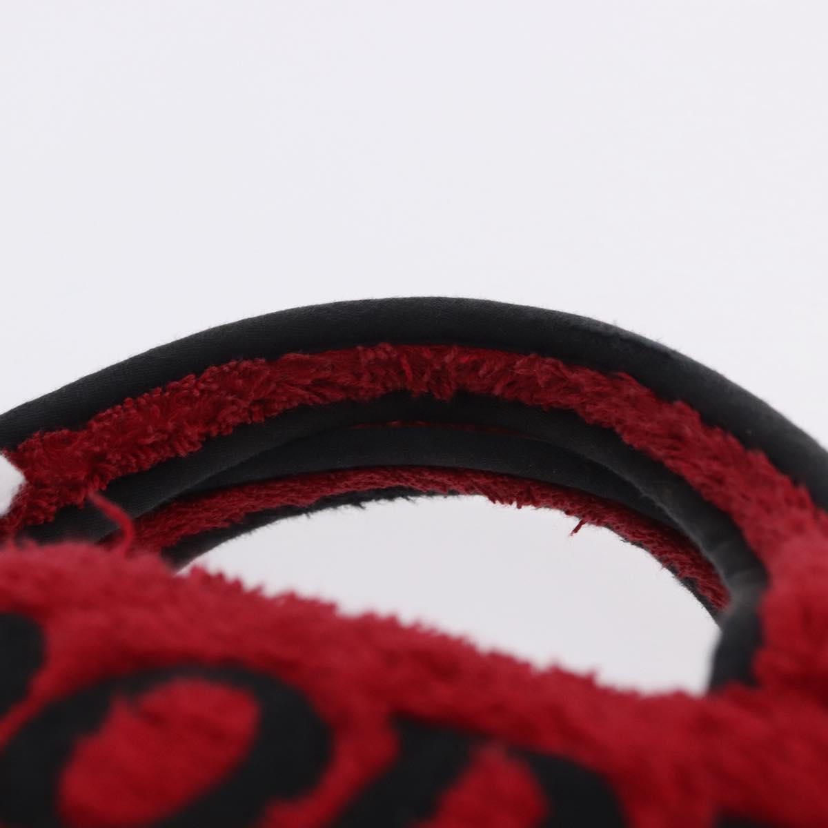 Christian Dior Hand Bag Pile Red Auth 202913