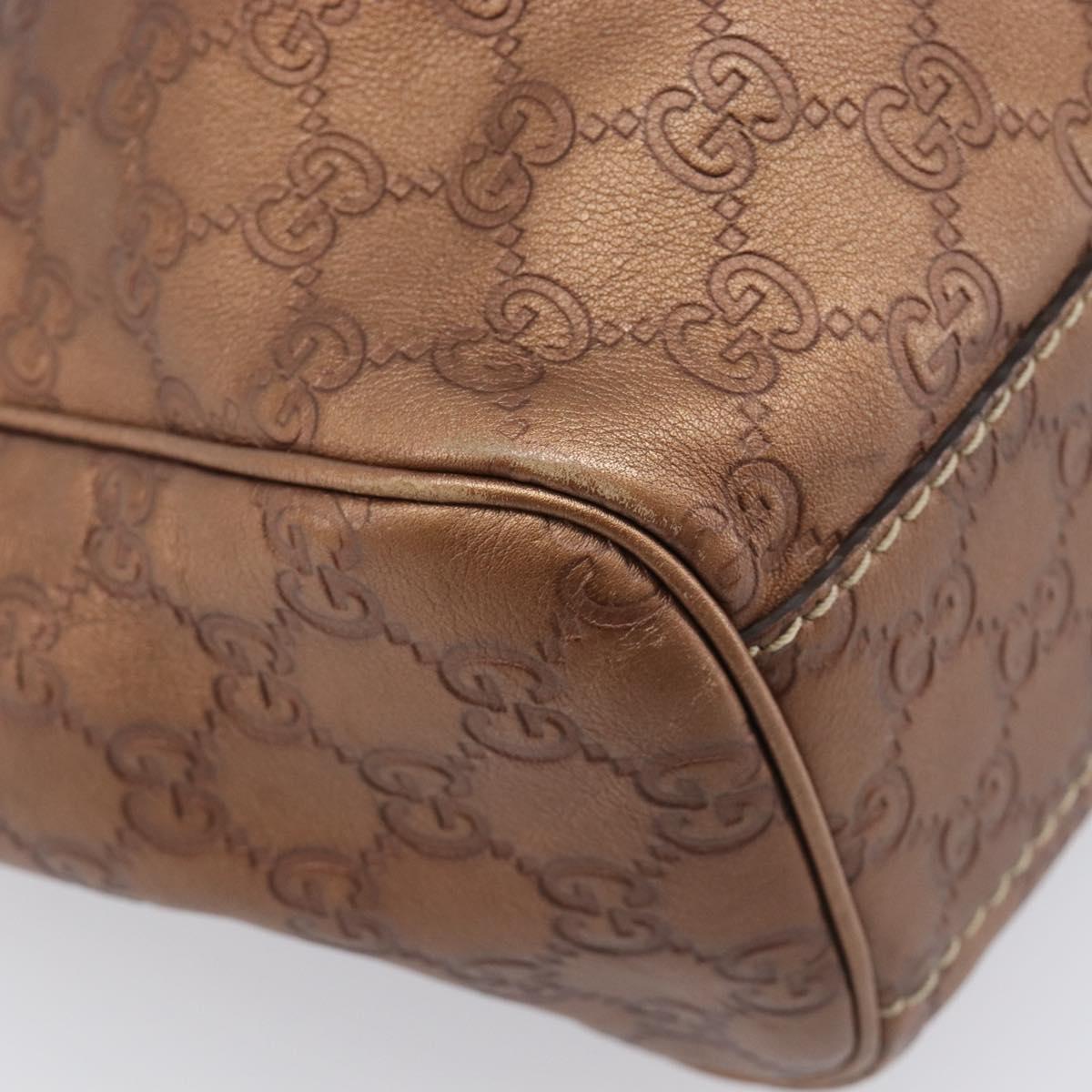 GUCCI GG Canvas Guccissima Tote Bag Leather Bronze Gold 211944 Auth 202927V