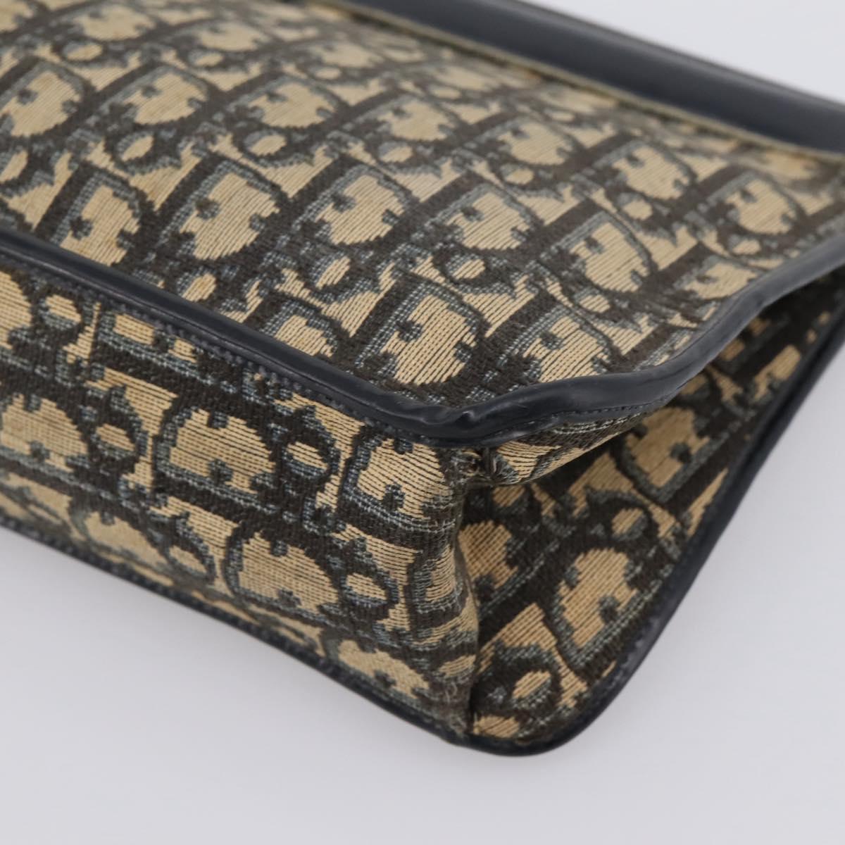 Christian Dior Trotter Canvas Clutch Bag Navy Auth 202928
